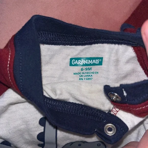 Garanimals navy and Red Dinosaur Bodysuit - Picture 5 of 5